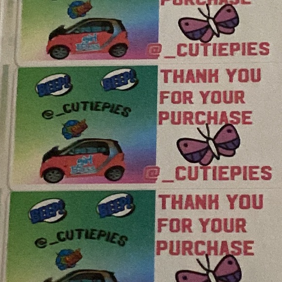 Custom Made Thank you stickers 1 sheet 30 pcs - Picture 10 of 10